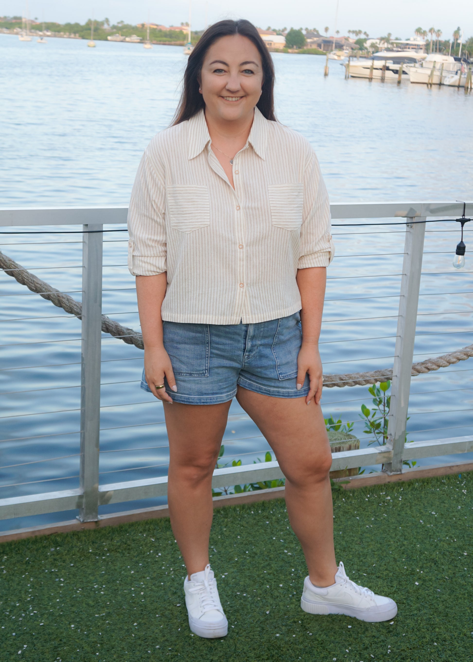 Cecilia Button Down in Oat