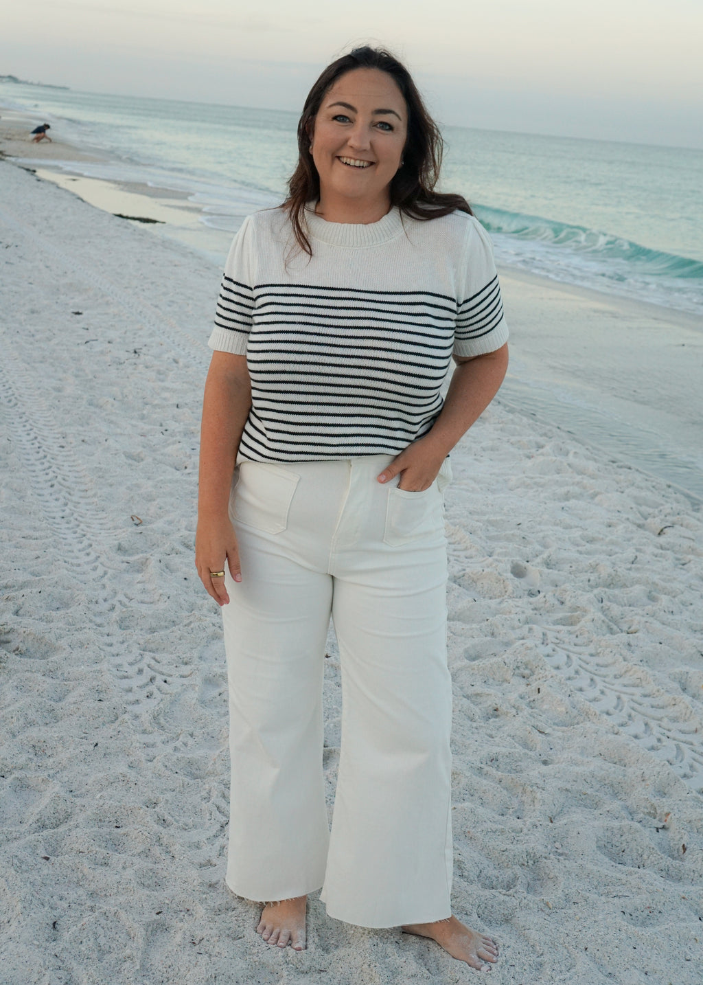 Katie Wide Leg Jeans in White