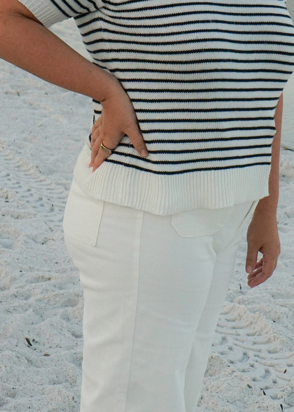 Katie Wide Leg Jeans in White