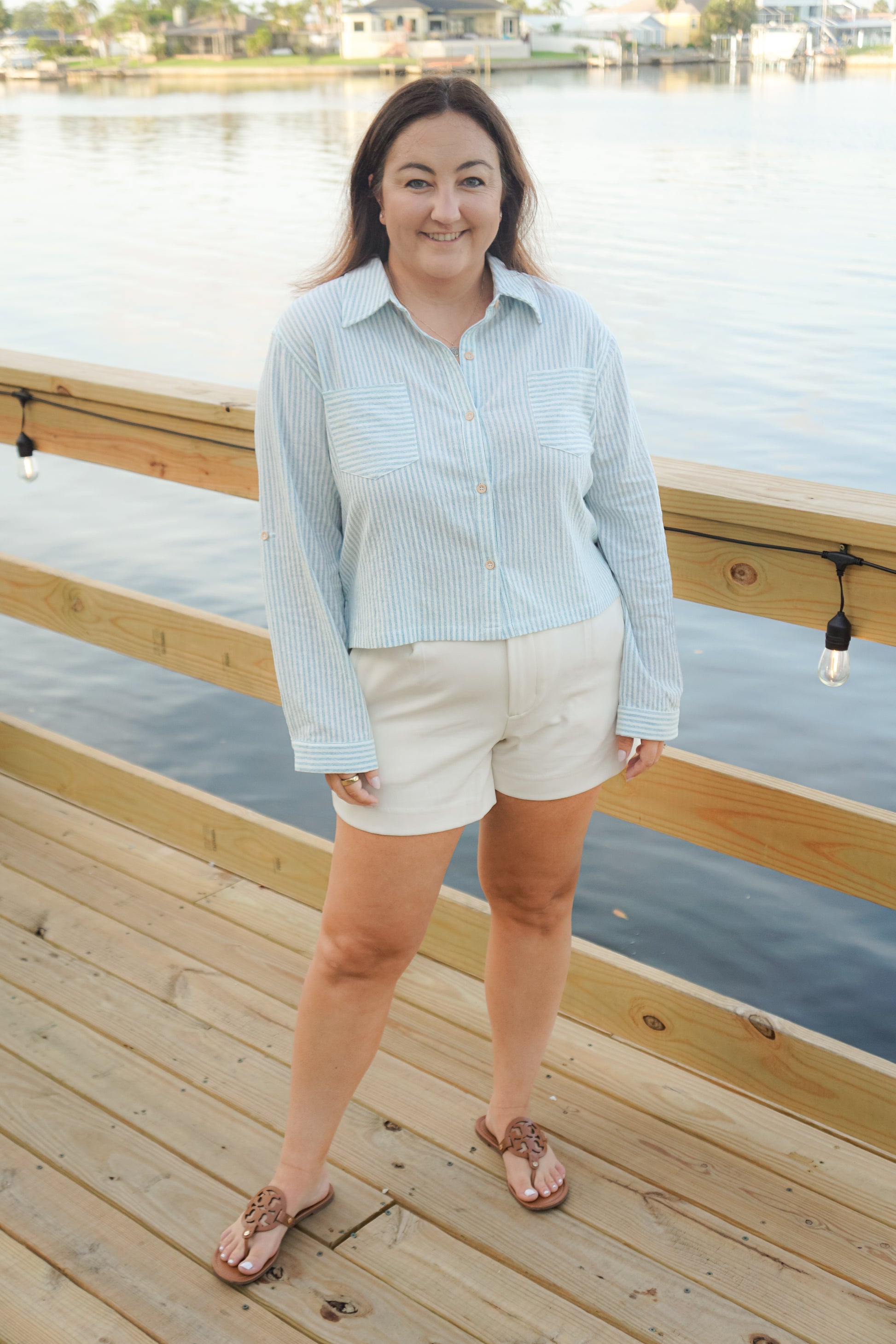 Cecilia Button Down in Sky Blue