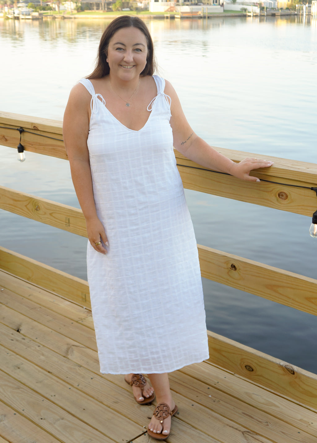 Pierce Dress in White